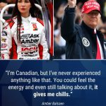 Canadian driver Amber Balcaen says Trump’s presence at Daytona 500 gave her chills: ‘It was really neat’